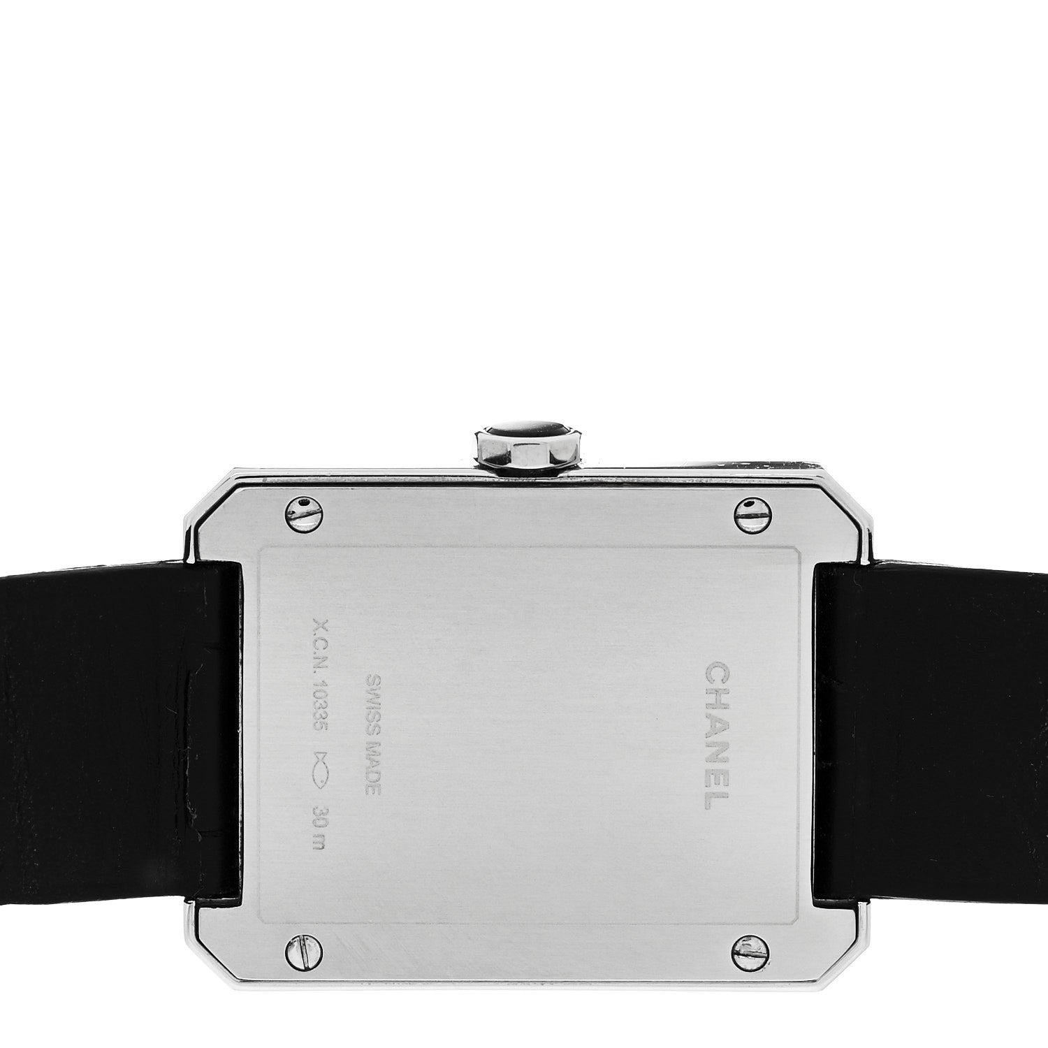 Chanel Stainless Steel Alligator 26mm Boy-Friend Quartz Watch Black 4 of 4