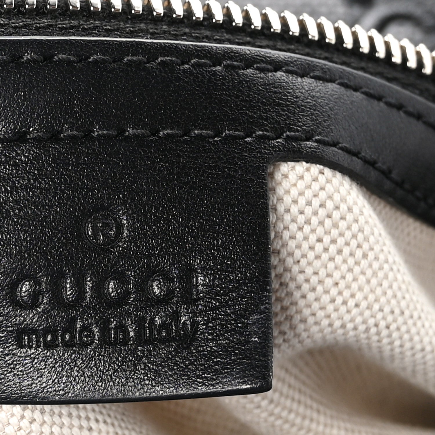 Gucci Calfskin GG Tennis Embossed Duffle Bag Black 5 of 14