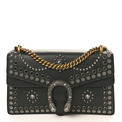 Gucci Calfskin Studded Small Dionysus Shoulder Bag Black 1 of 10