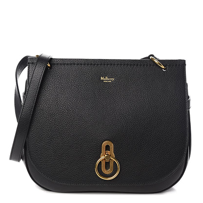 Mulberry Small Classic Grain Calfskin Amberley Satchel Black 1 of 13