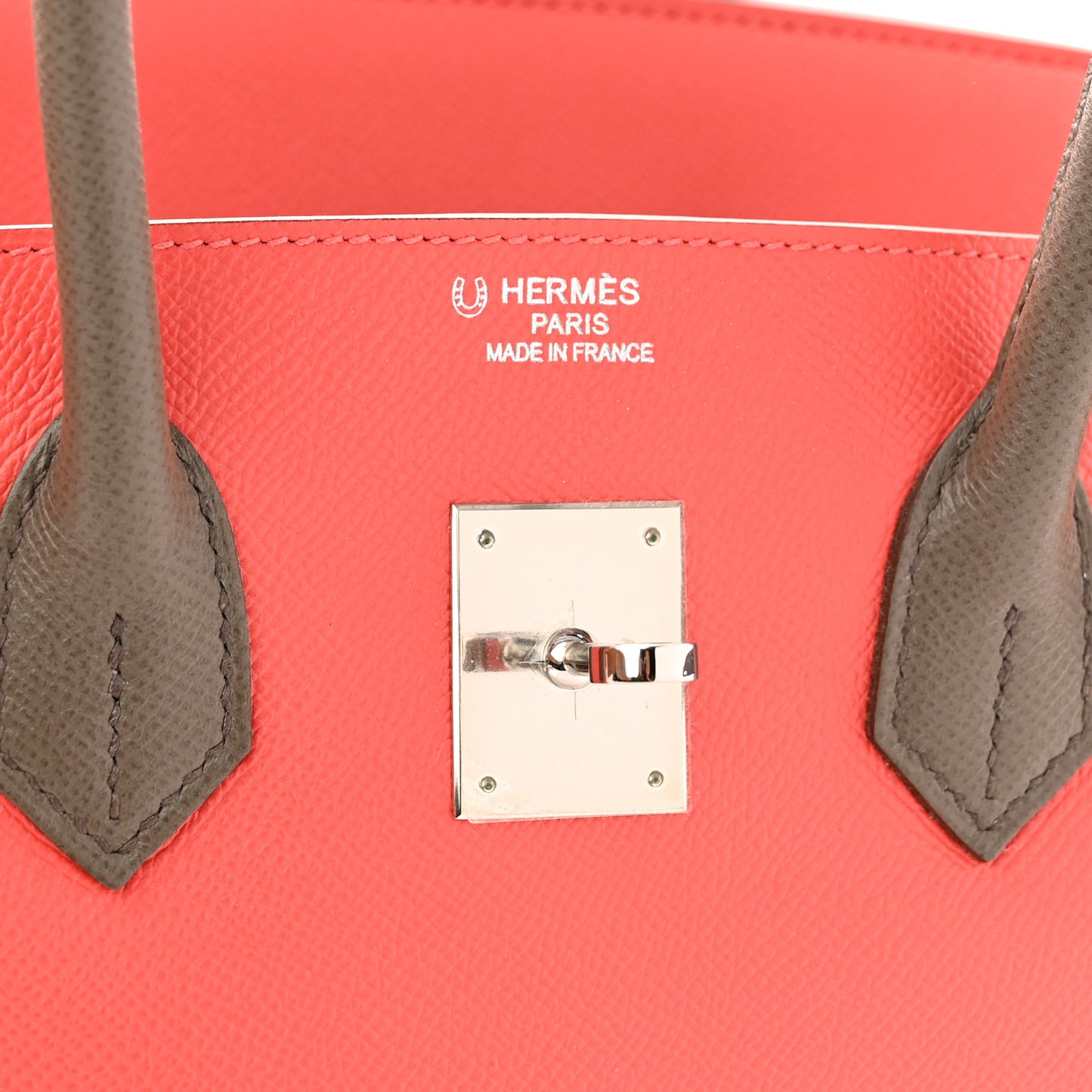 Epsom Horseshoe Birkin 35 Rose Jaipur Etain