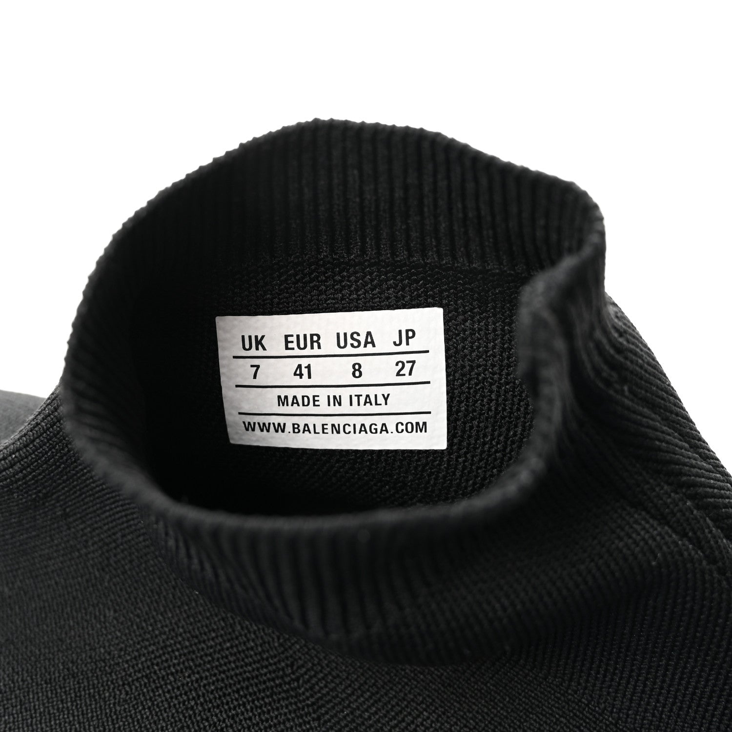 Balenciaga Neoprene Knit Mens Speed Sneakers 41 Black White 9 of 9