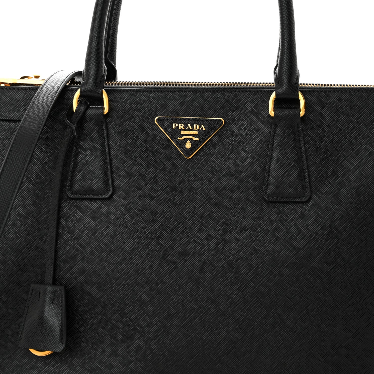Prada Saffiano Medium Galleria Double Zip Tote Black 8 of 15