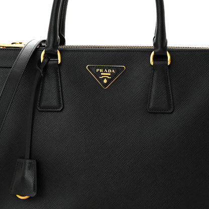 Prada Saffiano Medium Galleria Double Zip Tote Black 8 of 15