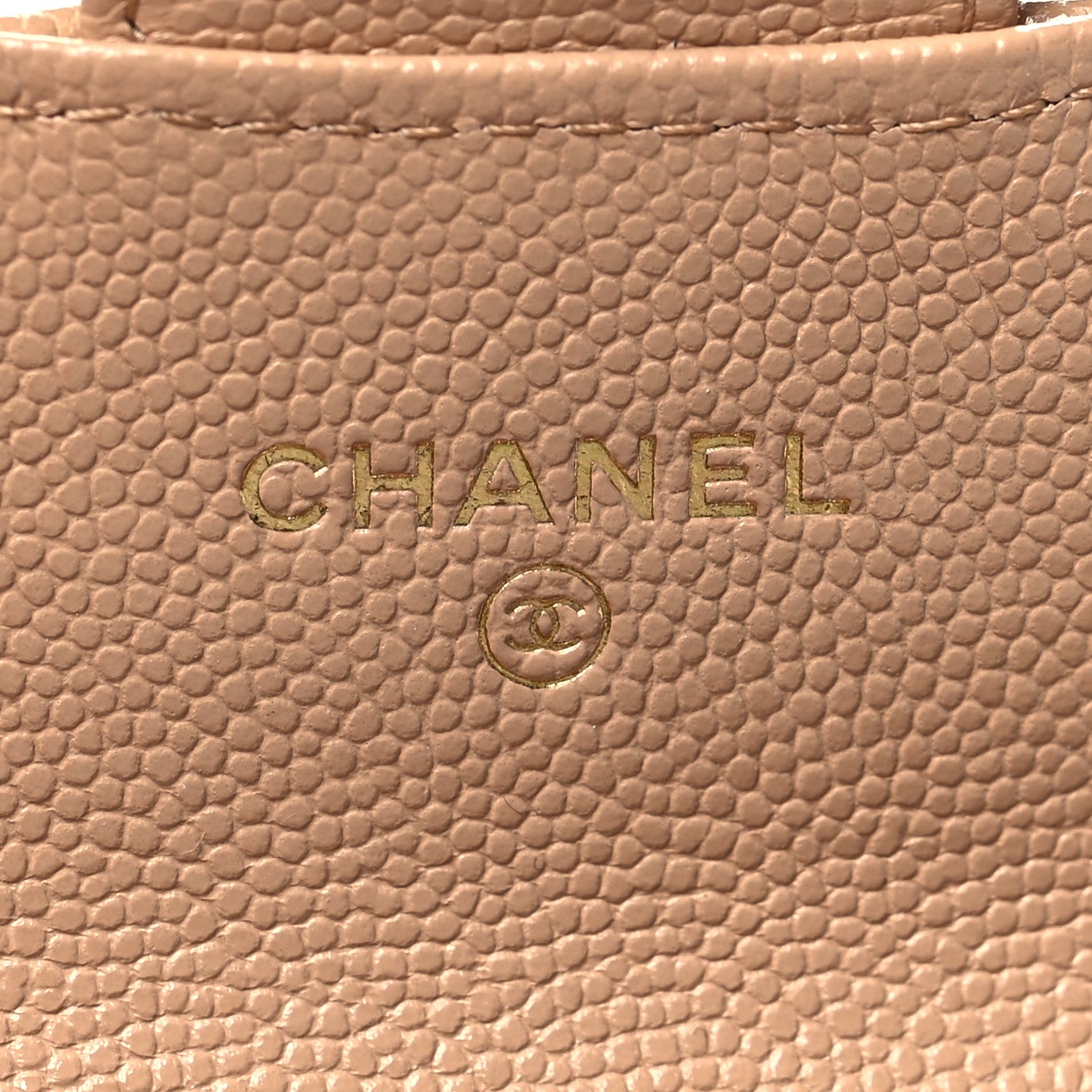 Chanel Caviar Quilted Flap Card Holder Wallet Beige 6 of 9