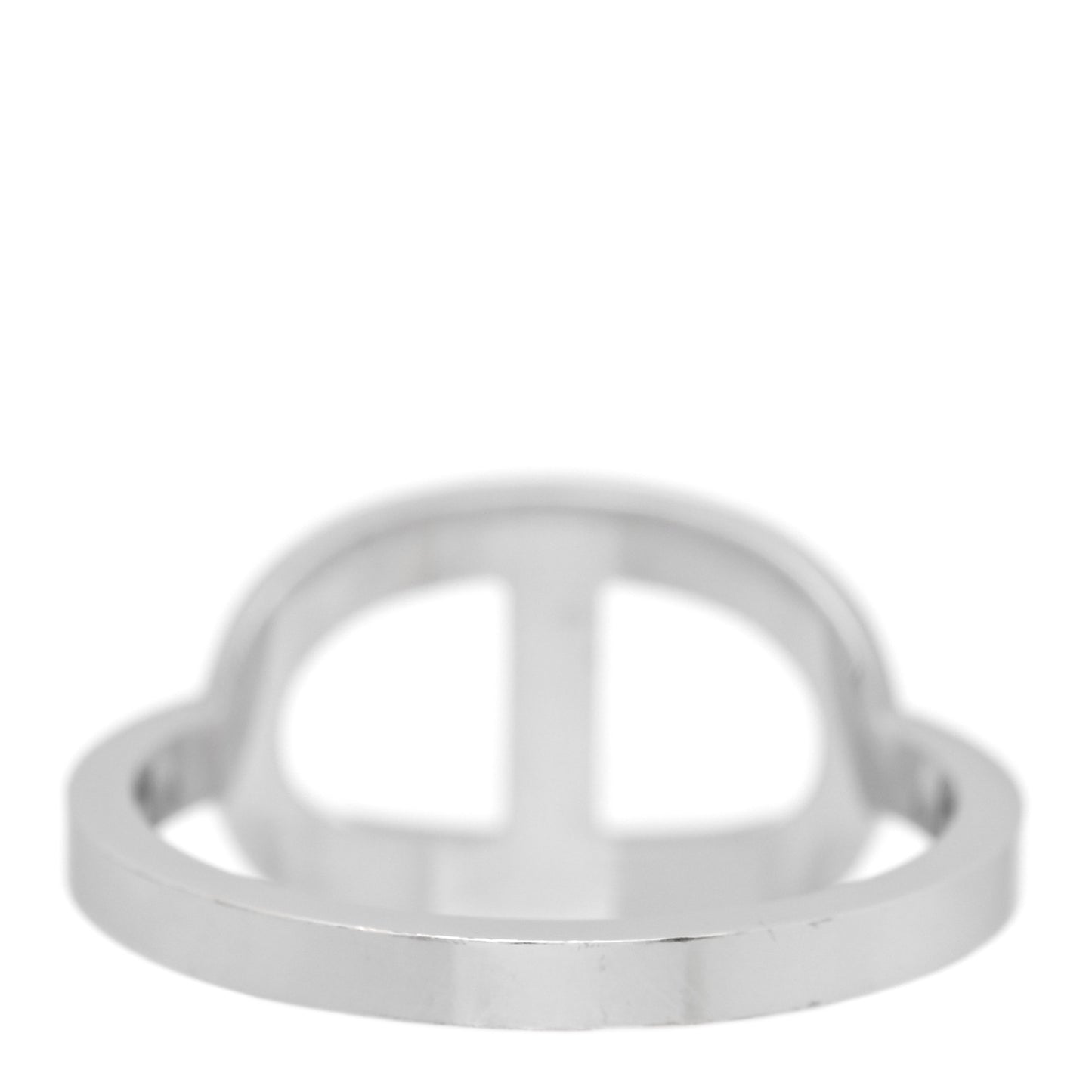 18K White Gold Diamond MM Chaine d'Ancre Contour Ring 54 7
