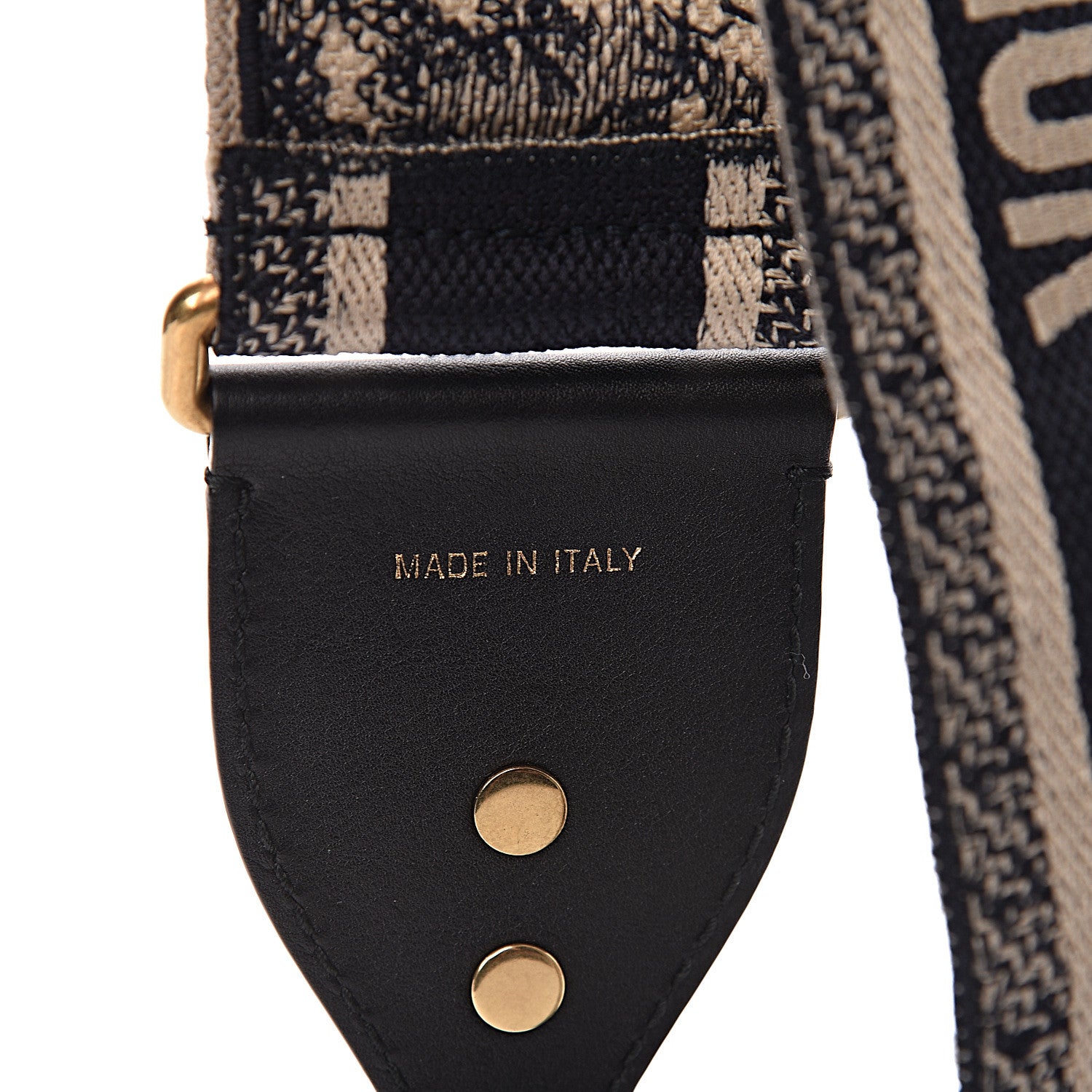 Christian Dior Canvas Embroidered Shoulder Strap Blue 3 of 5