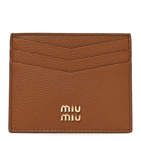 Vitello Daino Card Holder Cognac