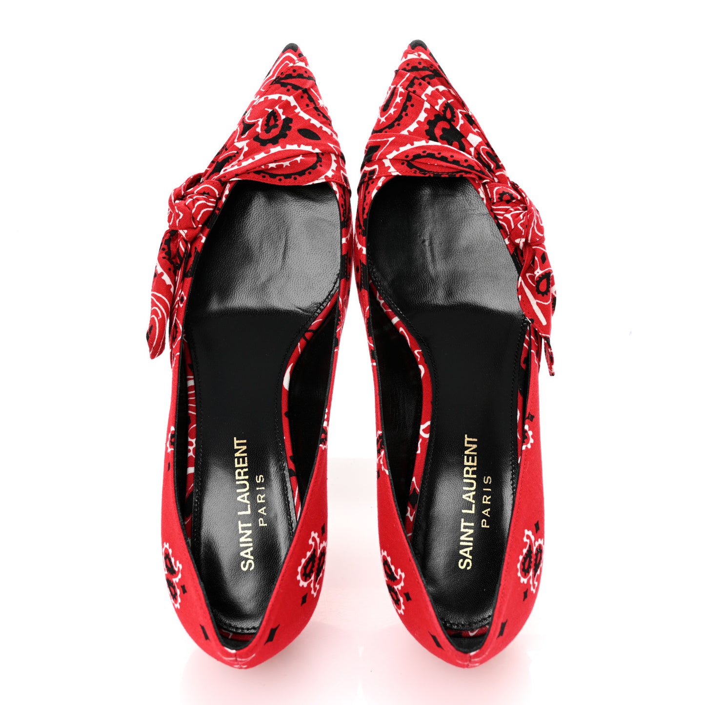 Bandana Charlotte Kitten Heel Pumps 37 Red