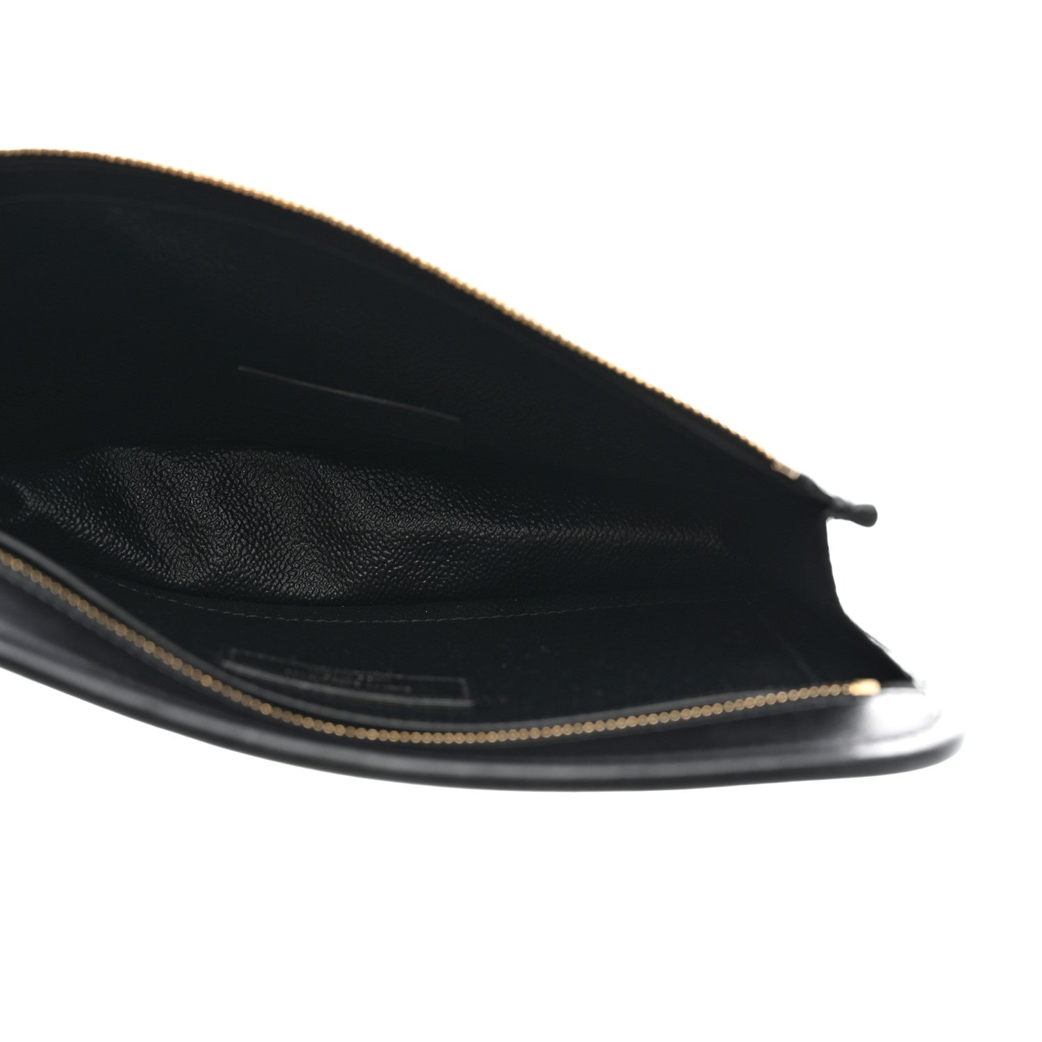 Saint Laurent Suede All-Over Monogram Pouch Black 5 of 7