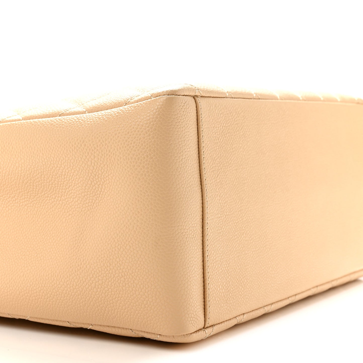 Caviar Quilted Grand Shopping Tote GST Beige Clair