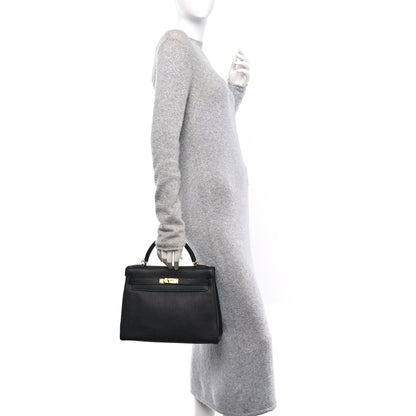 Hermes Togo Kelly Retourne 32 Black 2 of 10