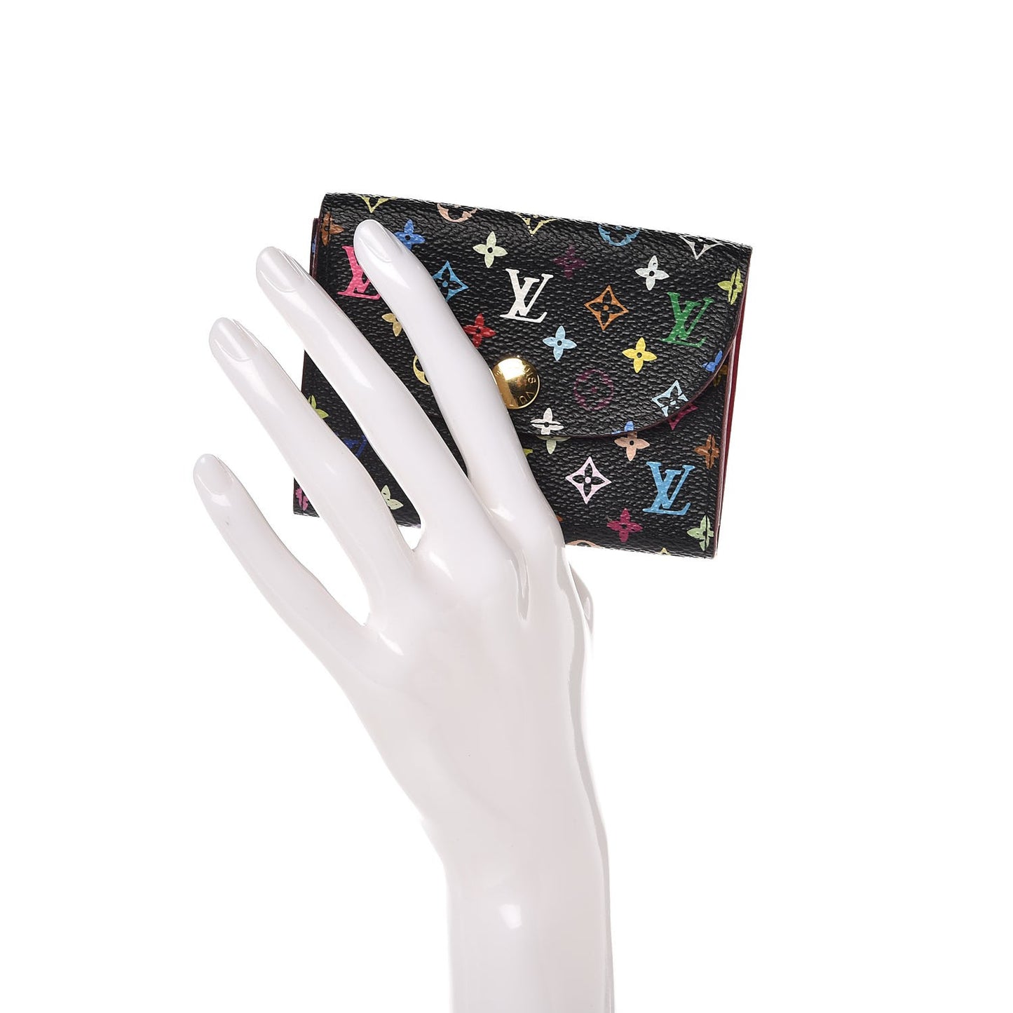 Monogram Multicolor Business Card Holder Black Grenade