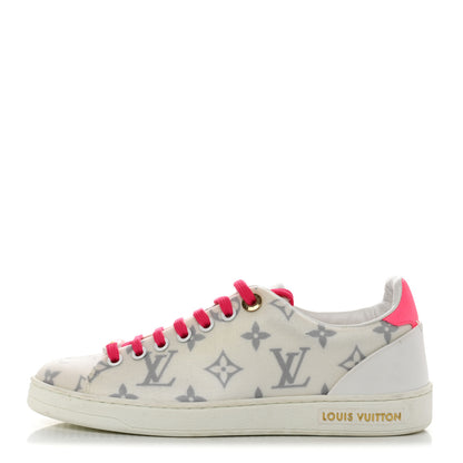Louis Vuitton Technical Fabric Calfskin Monogram Frontrow Sneakers 36 Pink 1 of 9