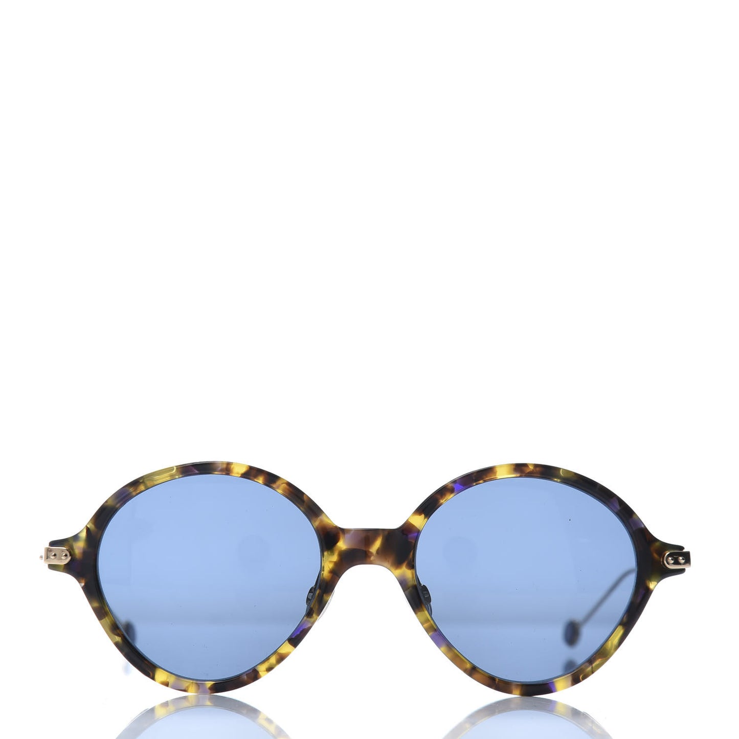 Acetate Umbrage Round Sunglasses Tortoise Blue