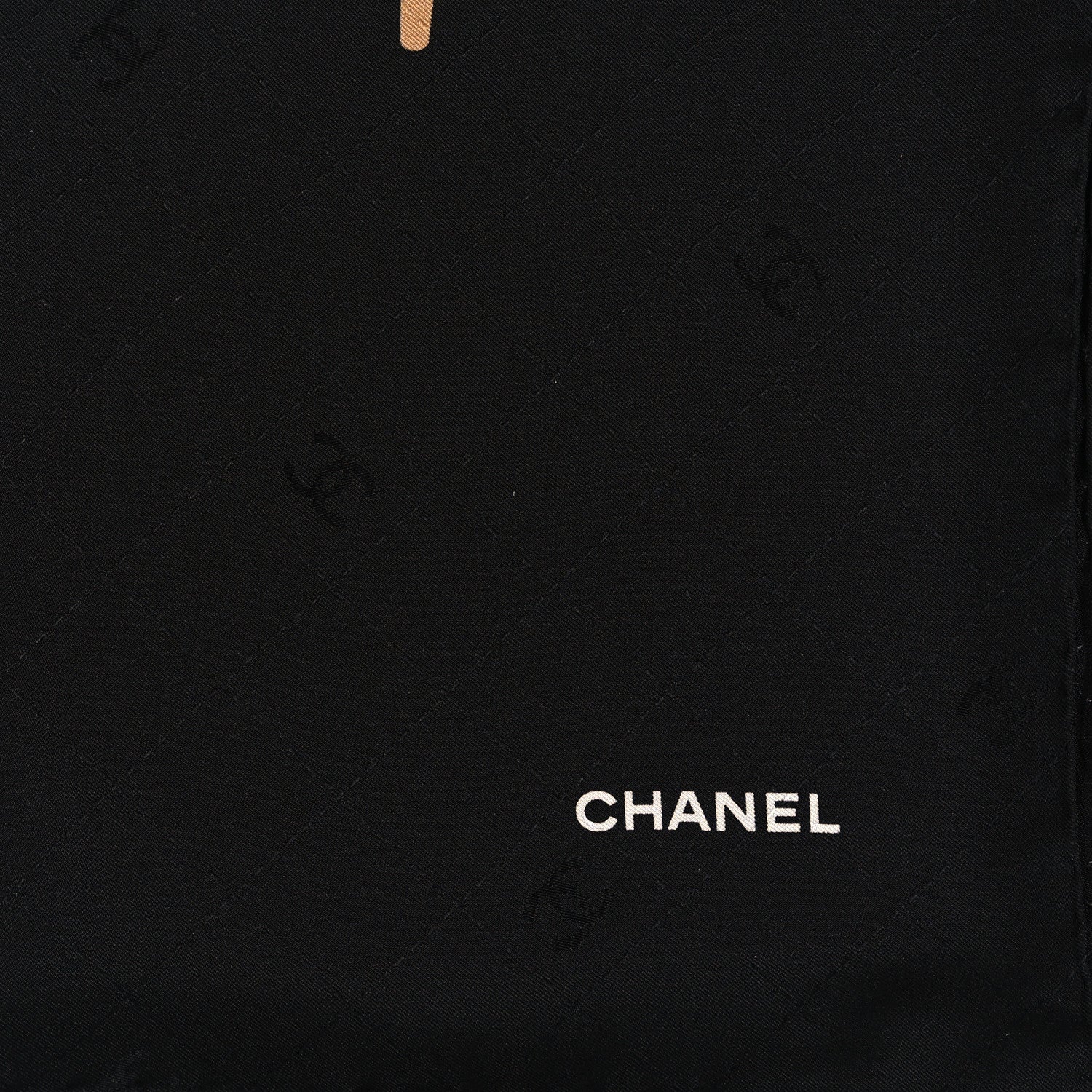 Chanel Silk Apartment Square Scarf Black Multicolor 2 of 3