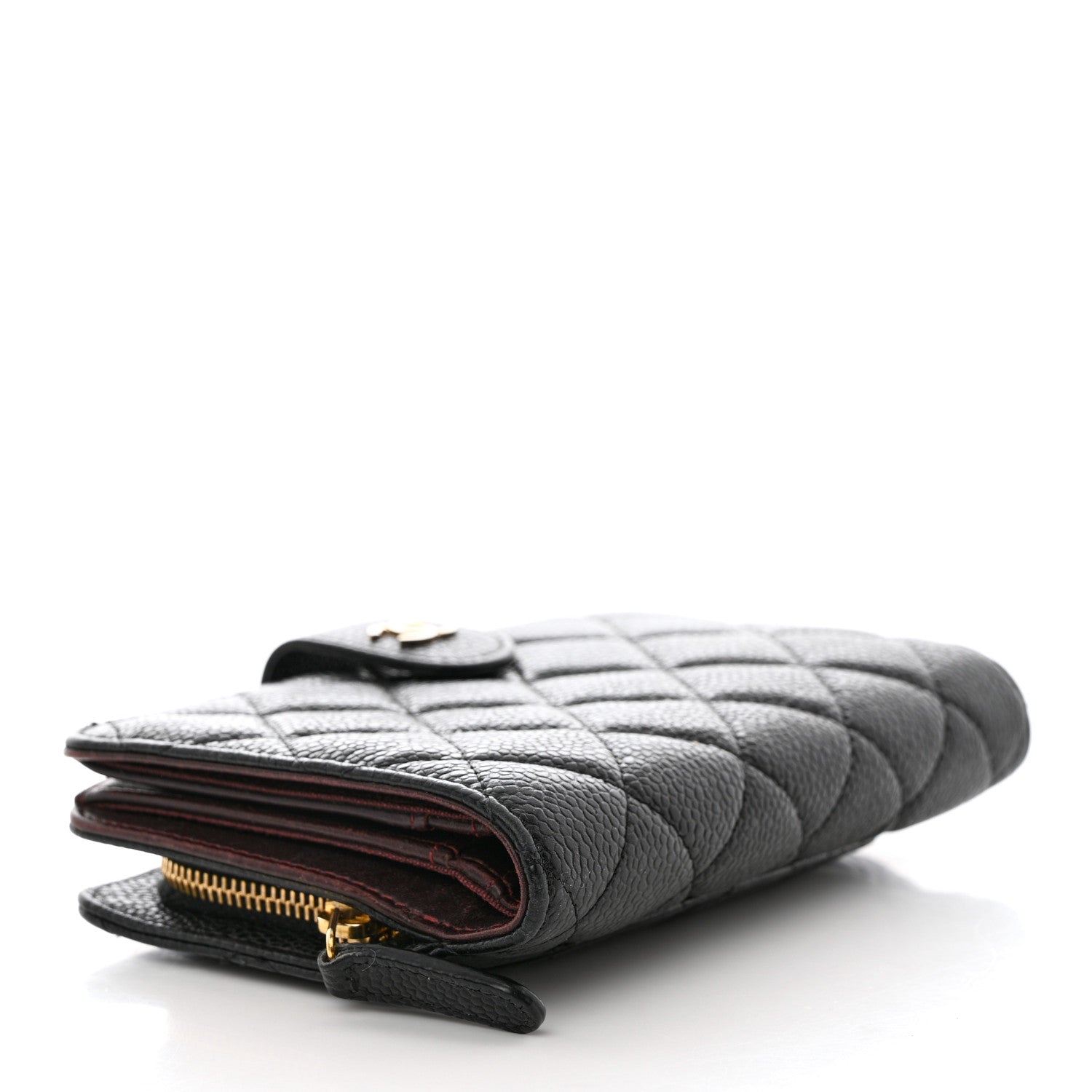 Chanel Caviar Quilted CC French Wallet Black 4 of 9