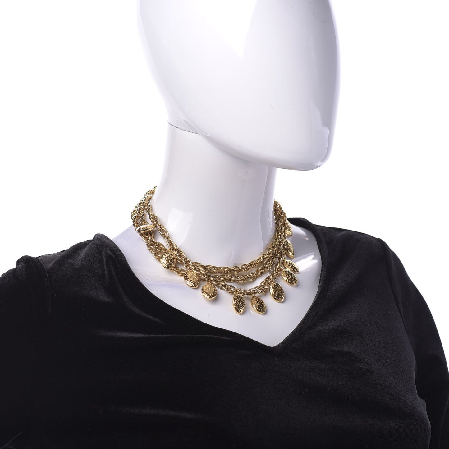 CC Medallions Necklace Gold