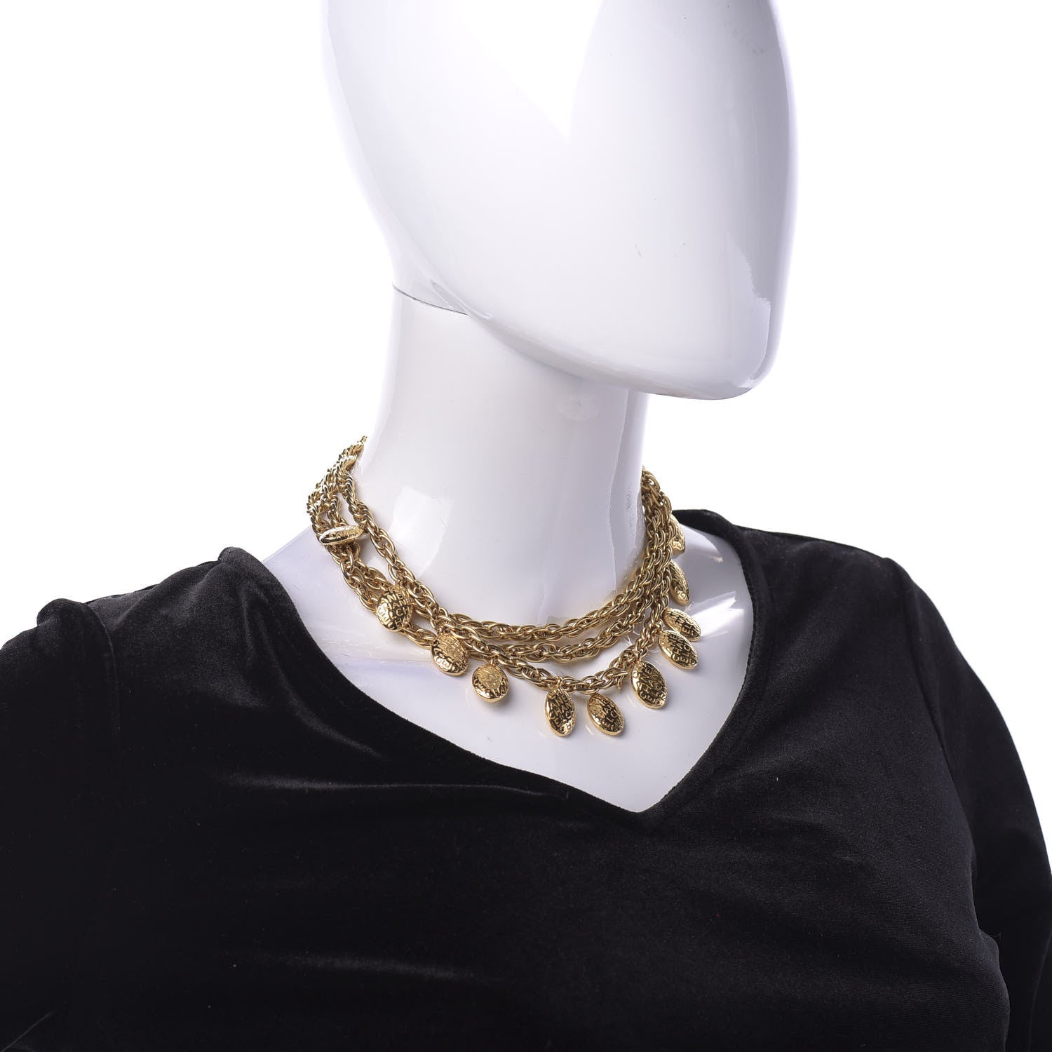 Chanel CC Medallions Necklace Gold 6 of 6