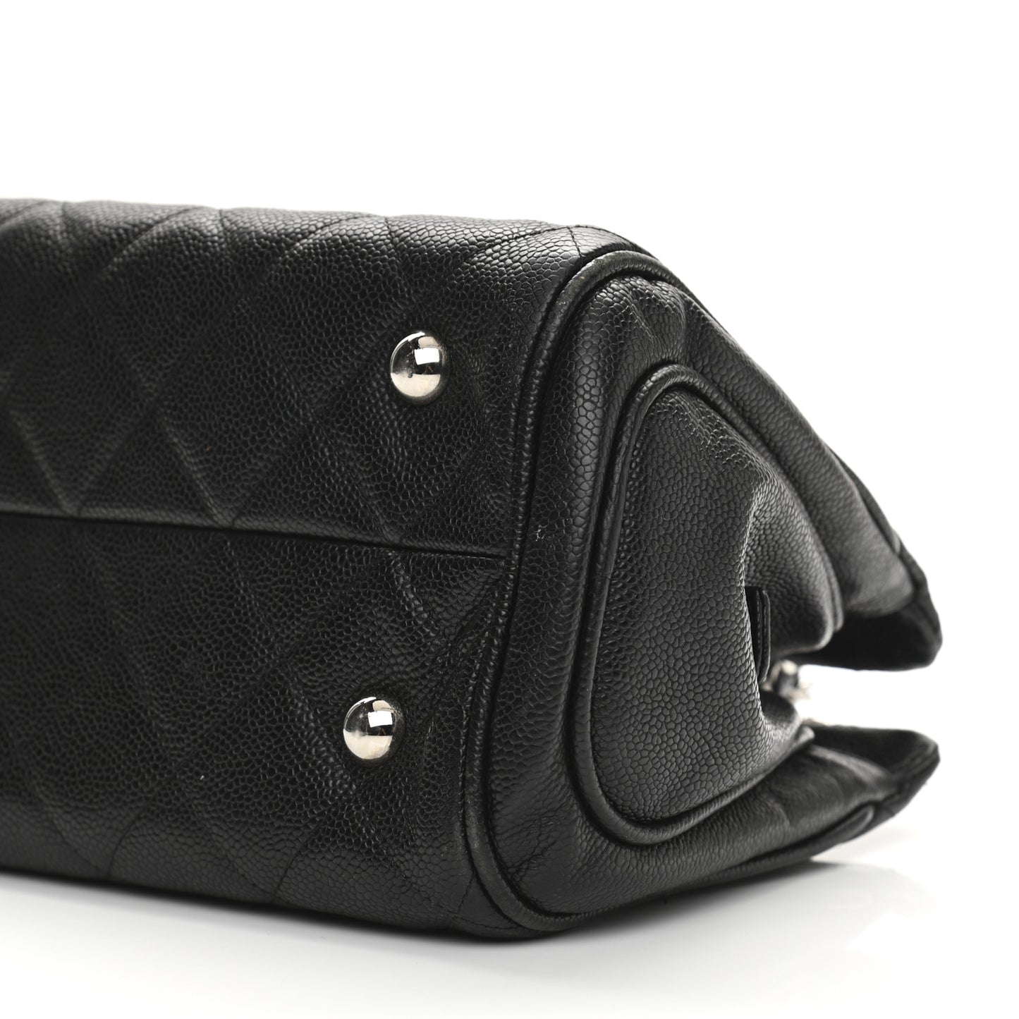 Caviar Quilted Tote Black