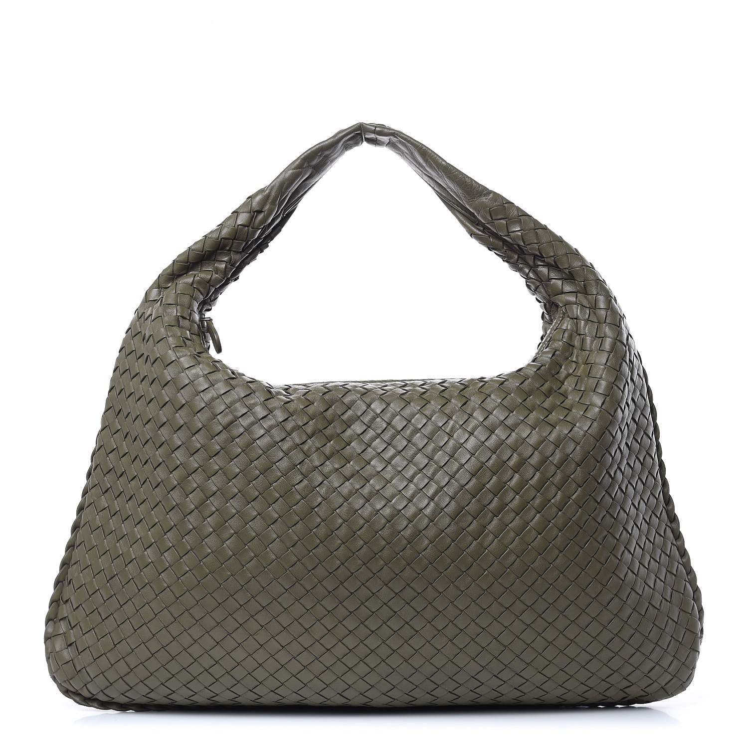 Bottega Veneta Nappa Intrecciato Large Veneta Hobo Kaki Fondente 1 of 10