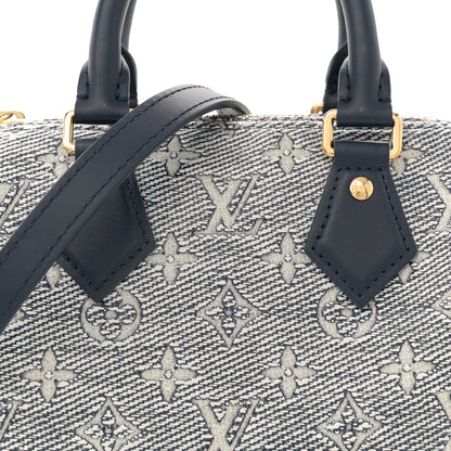 Louis Vuitton Monoglam Speedy Bandouliere 20 Blue 7 of 10