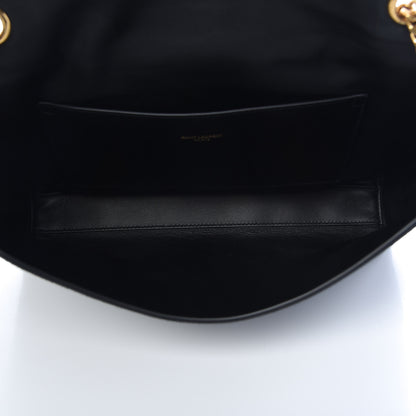 Saint Laurent Smooth Calfskin Suede Medium Reversible Monogram Kate Satchel Black 9 of 19