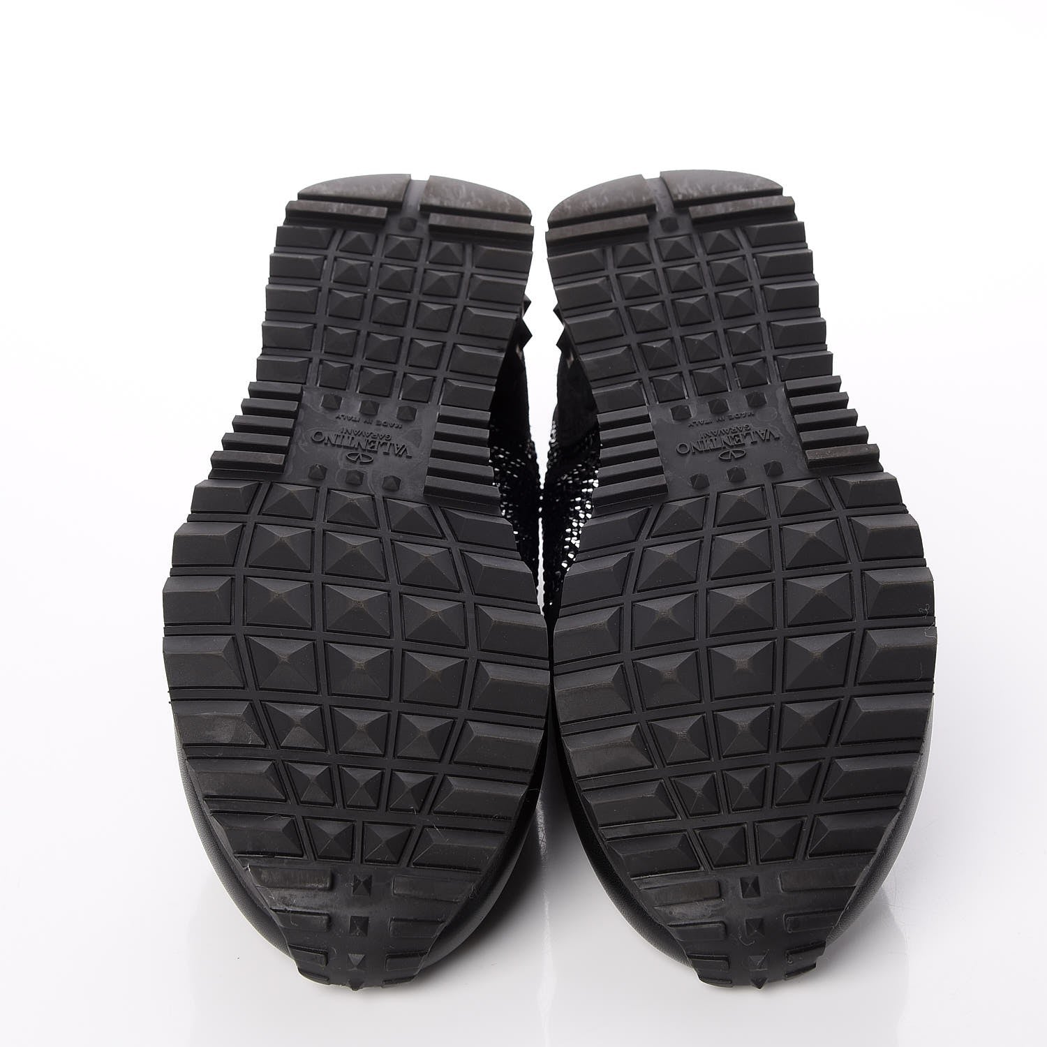 Valentino Garavani Glitter Suede Womens Rockrunner Sneakers 38 Black 5 of 10