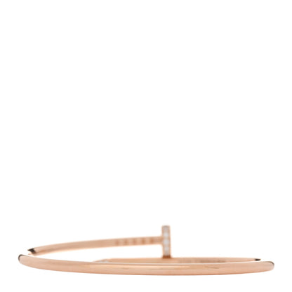 Cartier 18K Pink Gold Diamond Small Juste Un Clou Bracelet 15 2 of 4