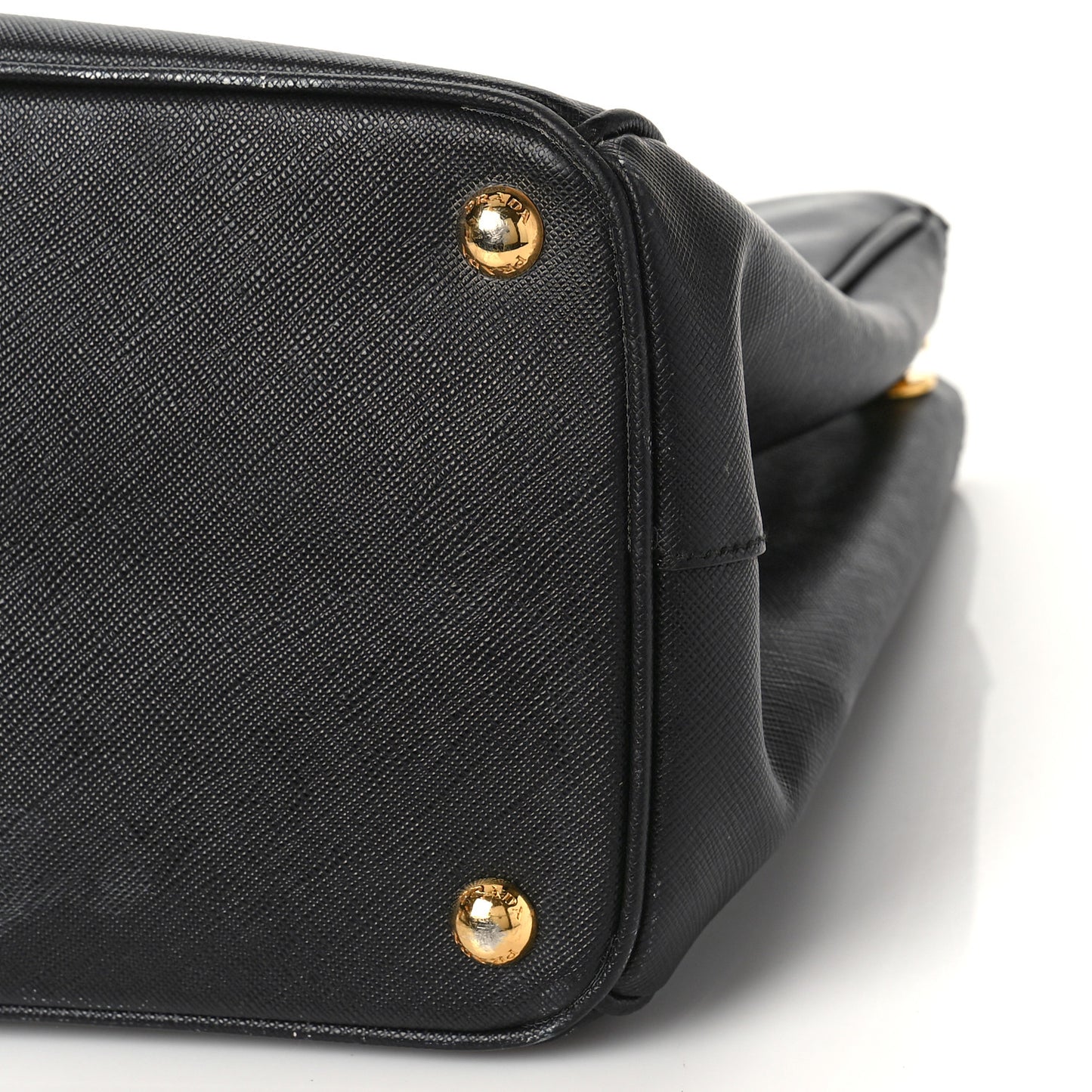 Saffiano Vernice Medium Double Zip Tote Black