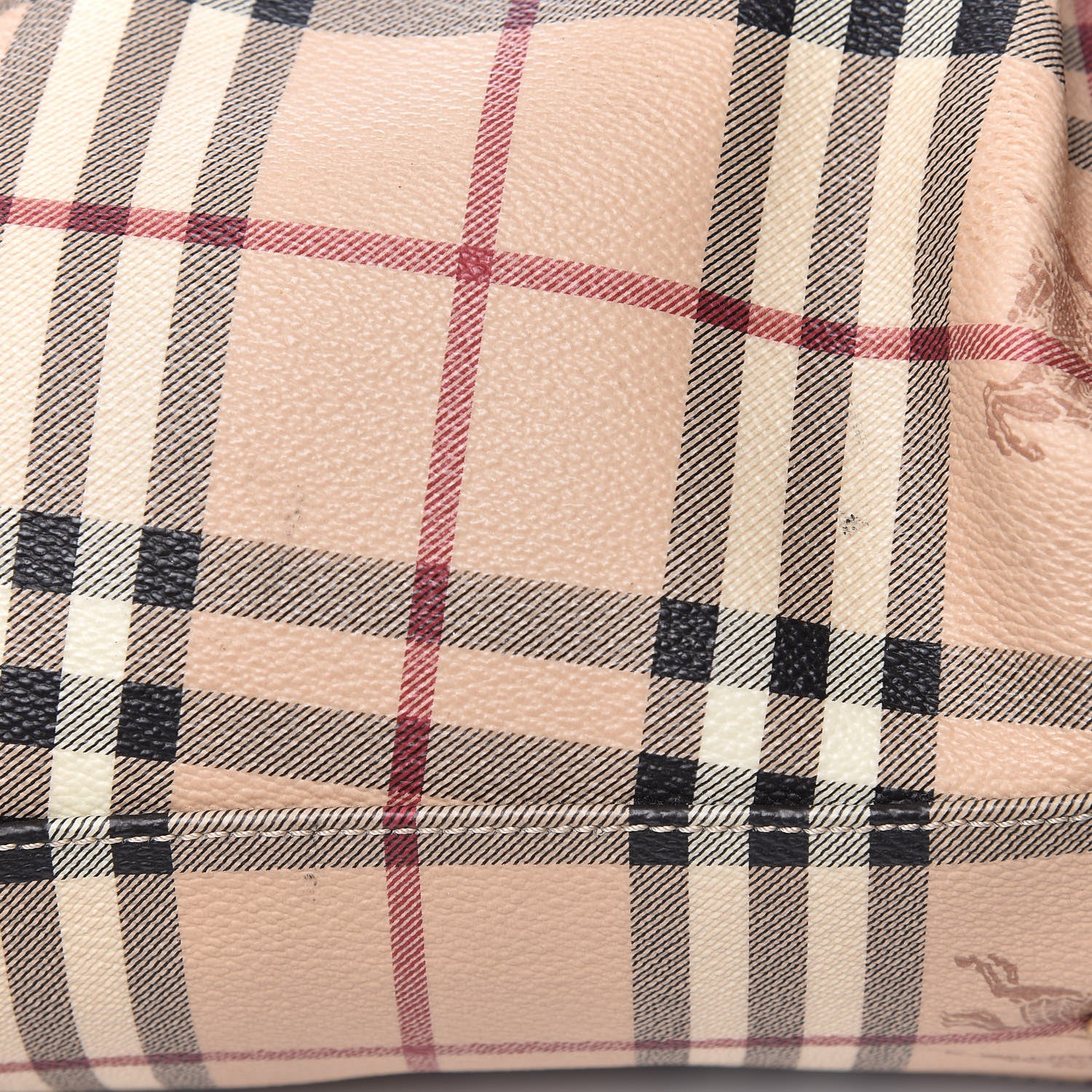 Burberry Haymarket Check Tote Gold 16 of 22