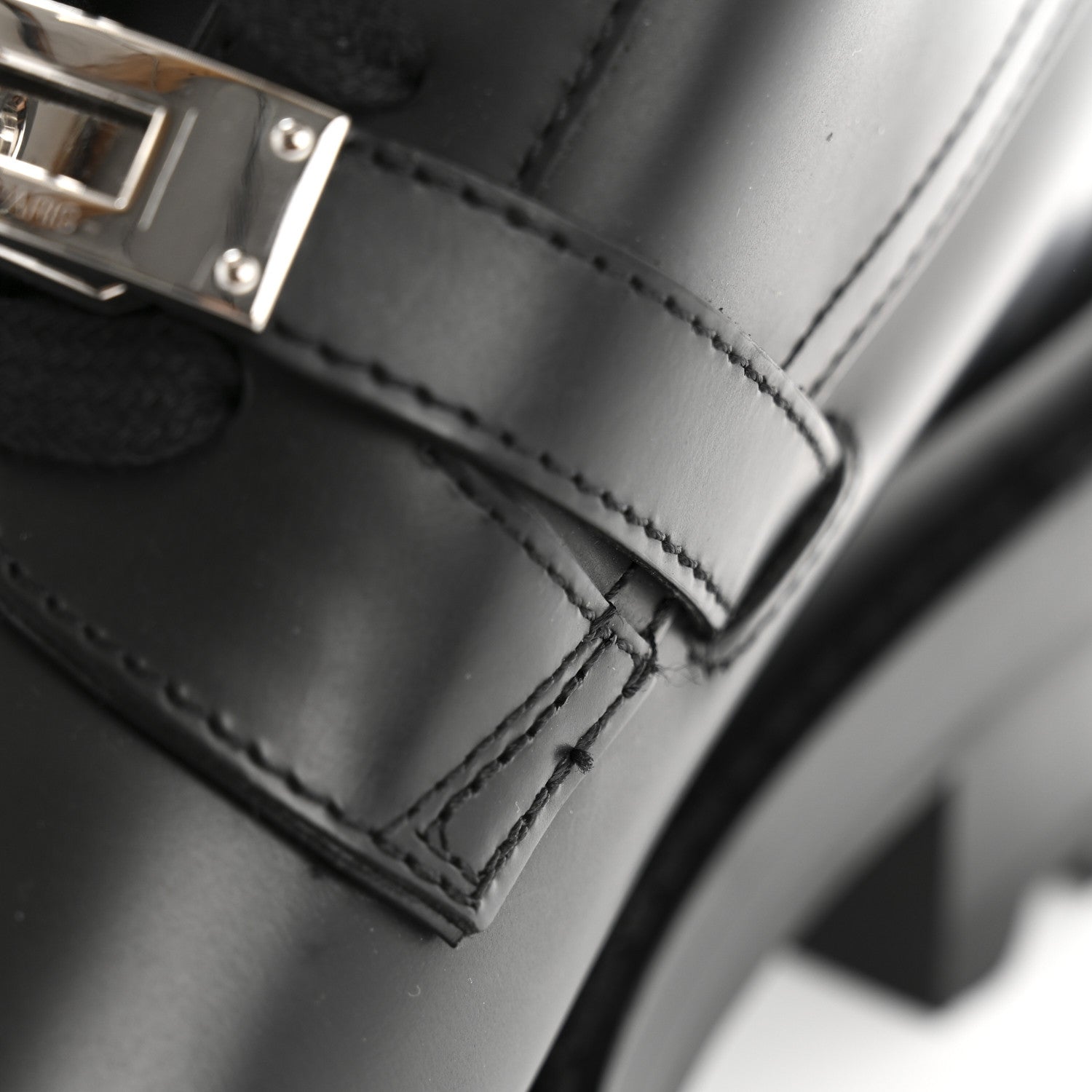Hermes Glossed Calfskin Funk Ankle Boots 36 Black 10 of 12