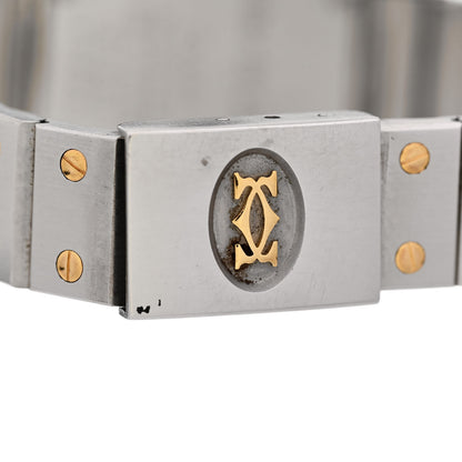 Cartier Stainless Steel 18K Yellow Gold 25mm Santos Octagon Quartz Watch 5 of 5
