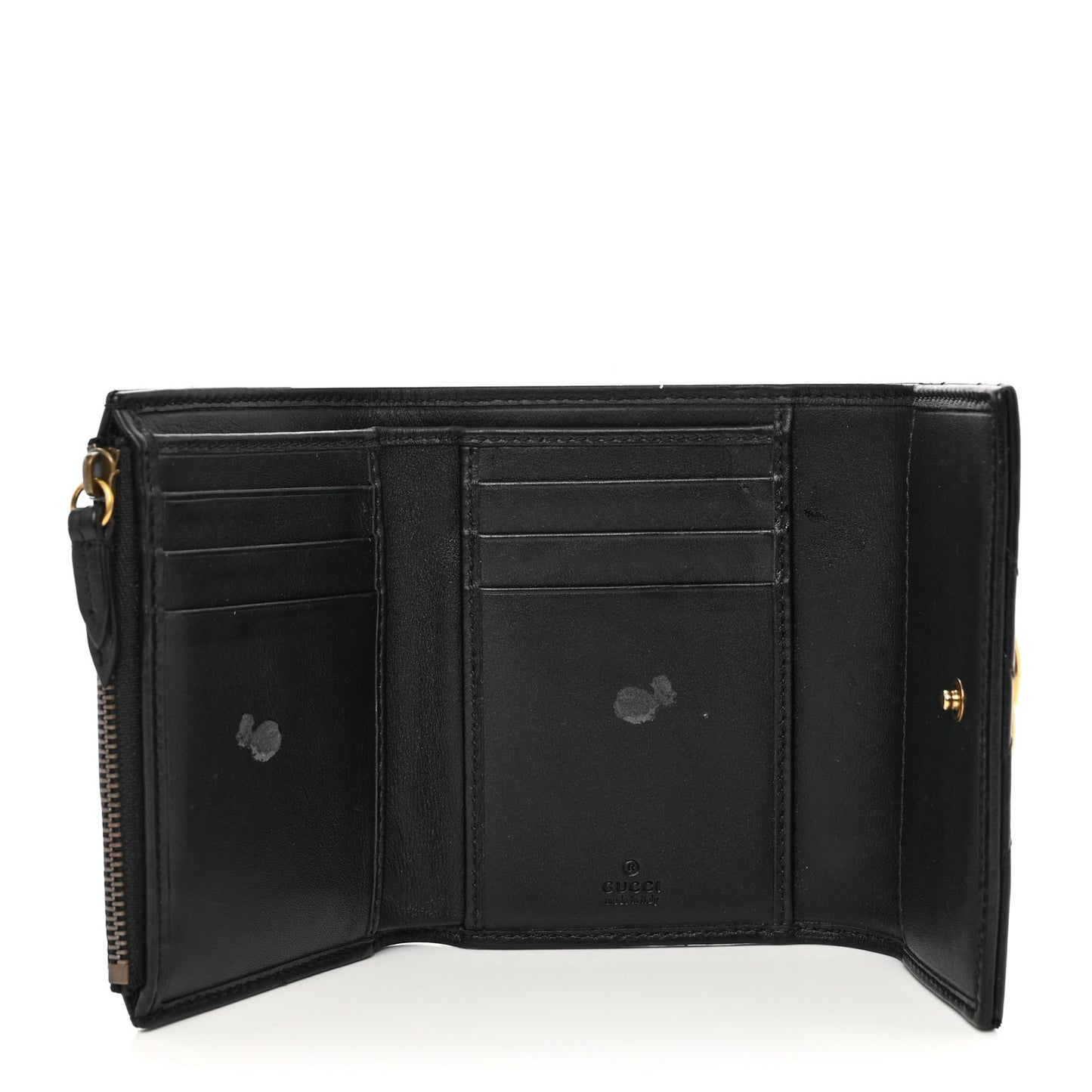 Calfskin Matelasse GG Marmont Wallet Black
