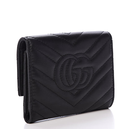 Gucci Calfskin Matelasse GG Marmont Wallet Black 2 of 10