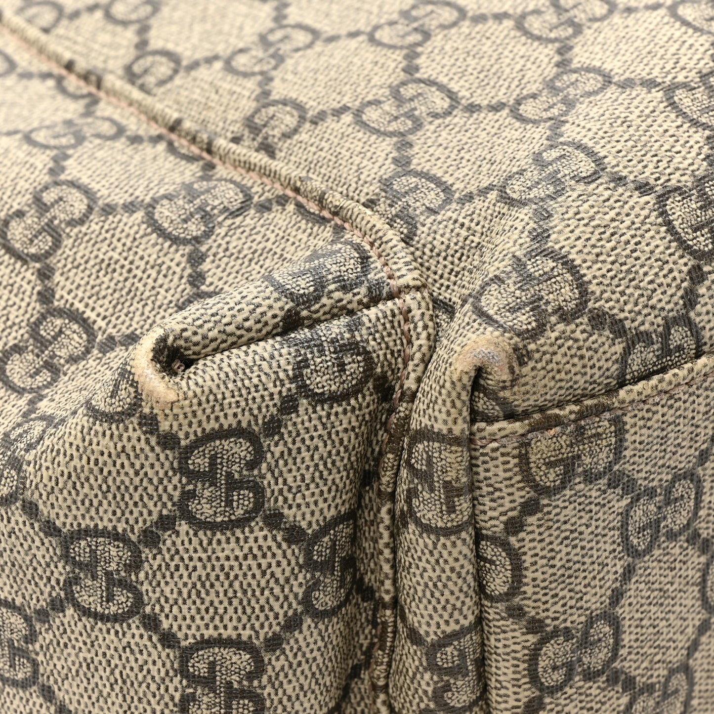 GG Plus Monogram Messenger Diaper Bag Dark Brown