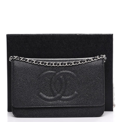 Chanel Caviar Timeless CC Wallet On Chain WOC Black 10 of 10