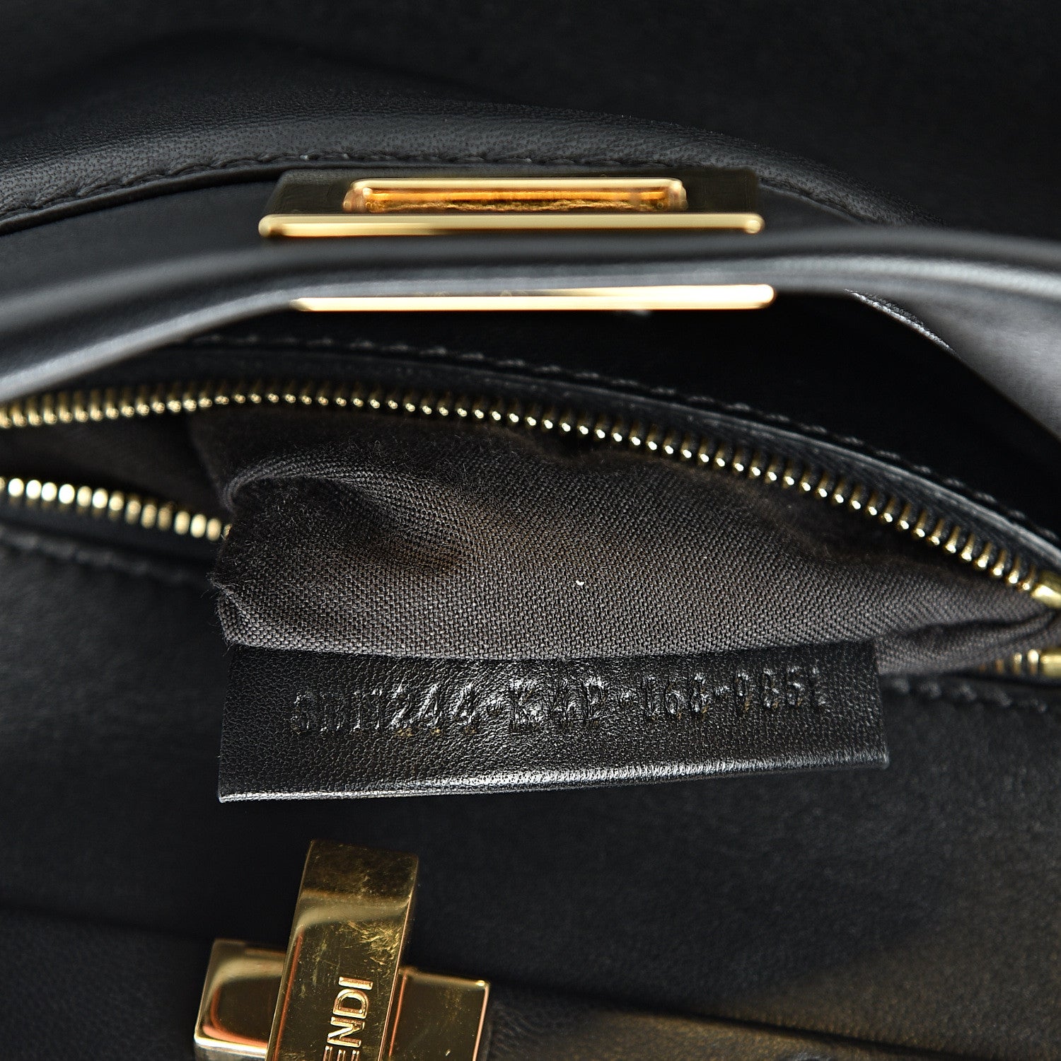Fendi Nappa Mini Peekaboo Iconic Satchel Black 7 of 12