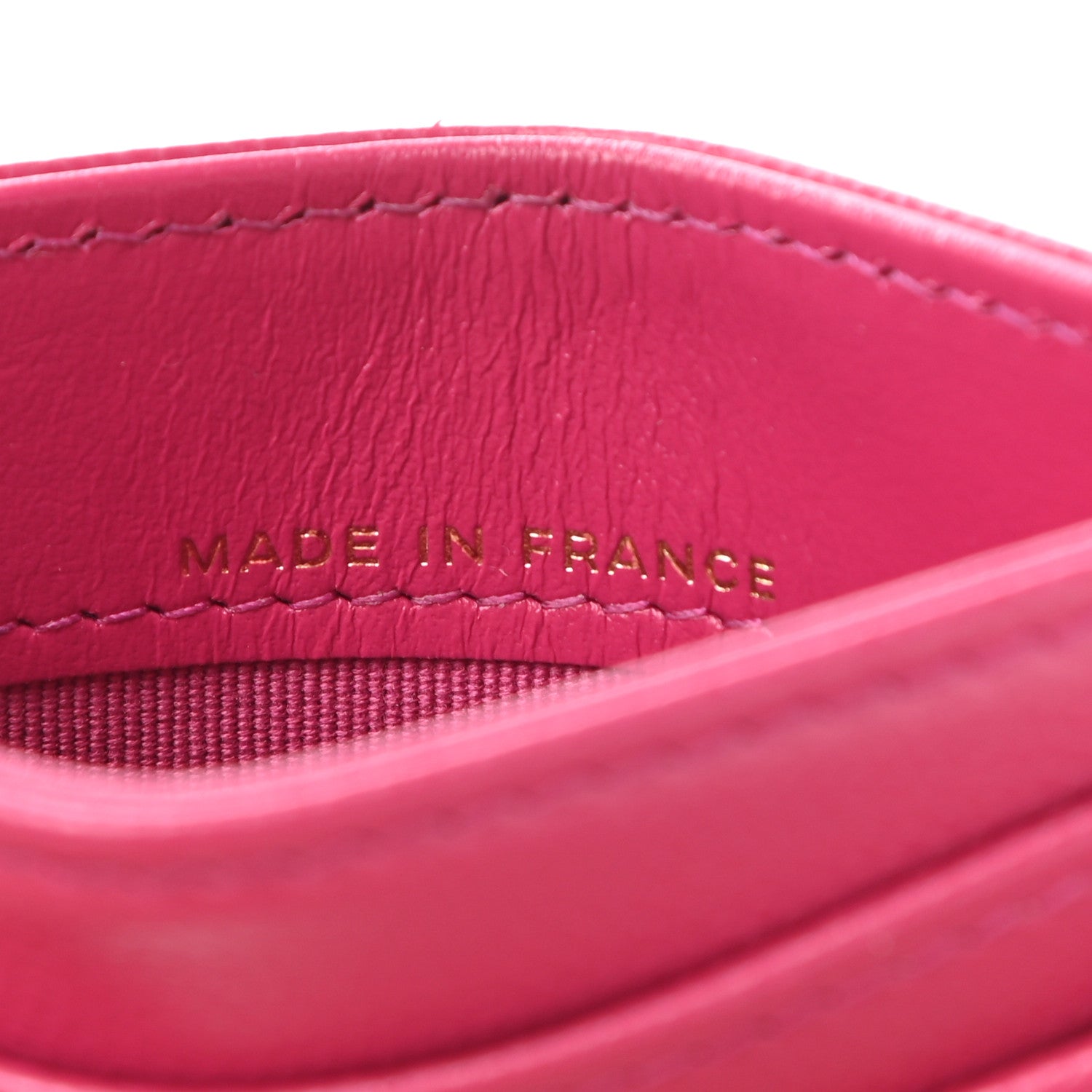 Chanel Caviar Quilted Card Holder Fuchsia 7 of 9