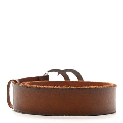 Gucci Cuoio Toscano Nickel Double Double G 40mm Belt 95 38 Cuir 2 of 7