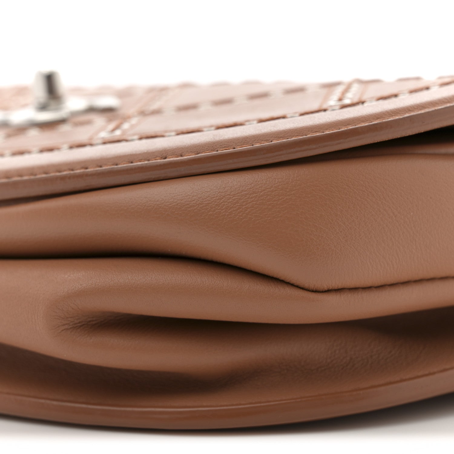 Chanel Calfskin Coco Eyelets Small Flap Bag Camel 10 of 14
