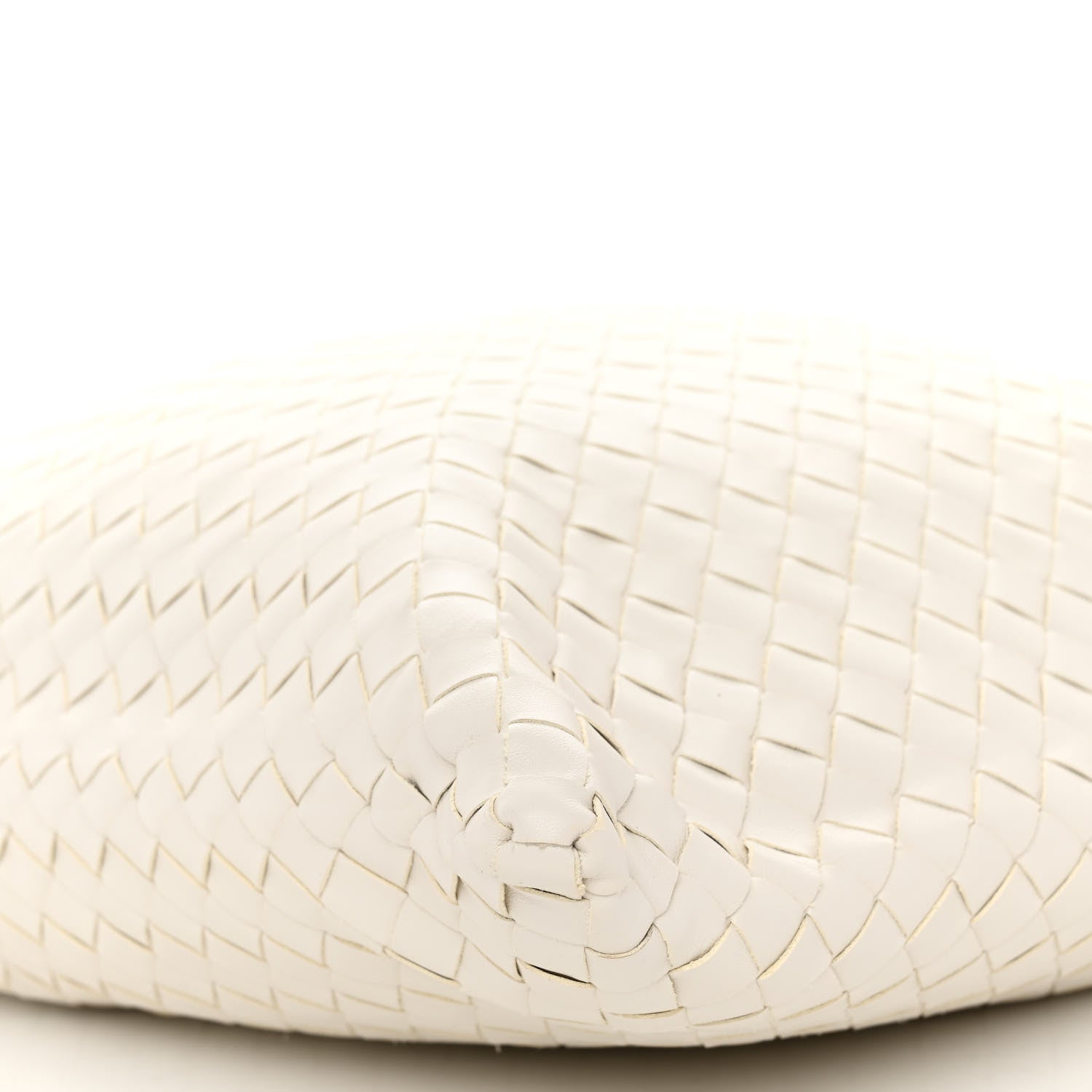 Bottega Veneta Calfskin Intrecciato Large Hop White 9 of 9