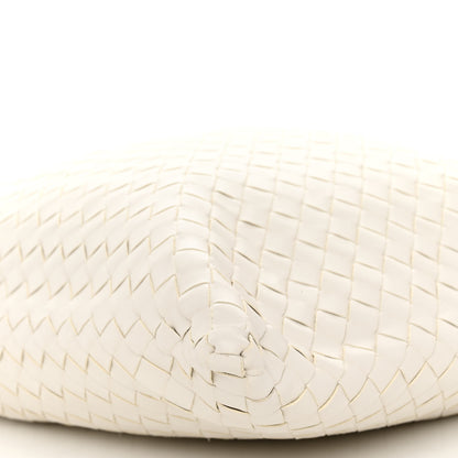 Bottega Veneta Calfskin Intrecciato Large Hop White 9 of 9