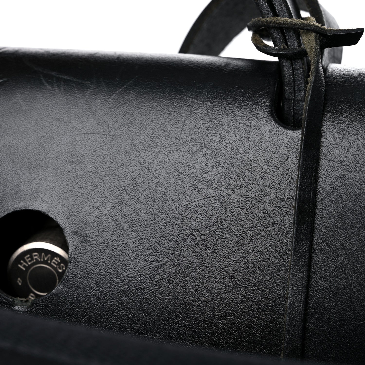 Hermes Toile Vache Calfskin Herbag 39 MM Black 16 of 28