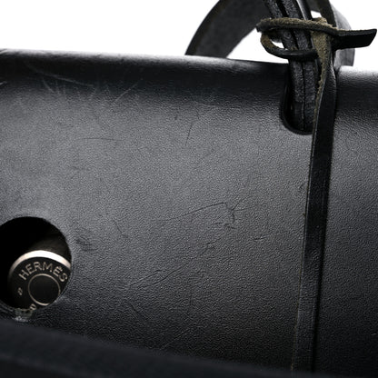 Hermes Toile Vache Calfskin Herbag 39 MM Black 16 of 28