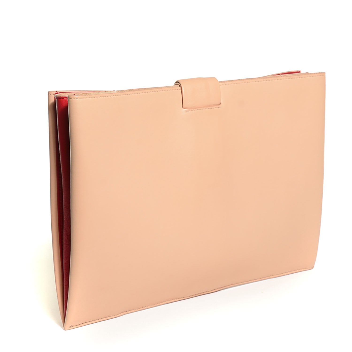 Celine Lambskin Knotted Clutch Flesh 3 of 8