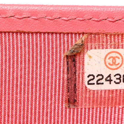 Chanel Caviar Chevron Quilted Compact Flap Wallet Pink 8 of 9