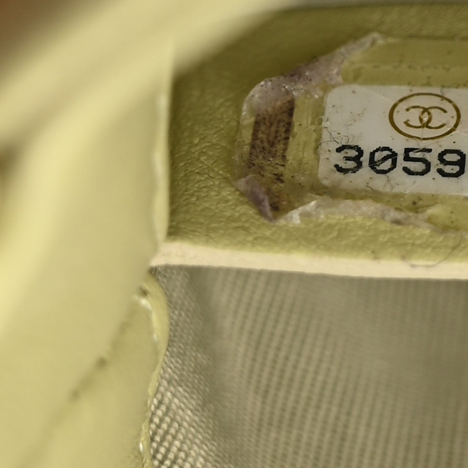 Chanel Caviar Quilted French New Wave Phone Holder With Chain Light Green 8 of 12