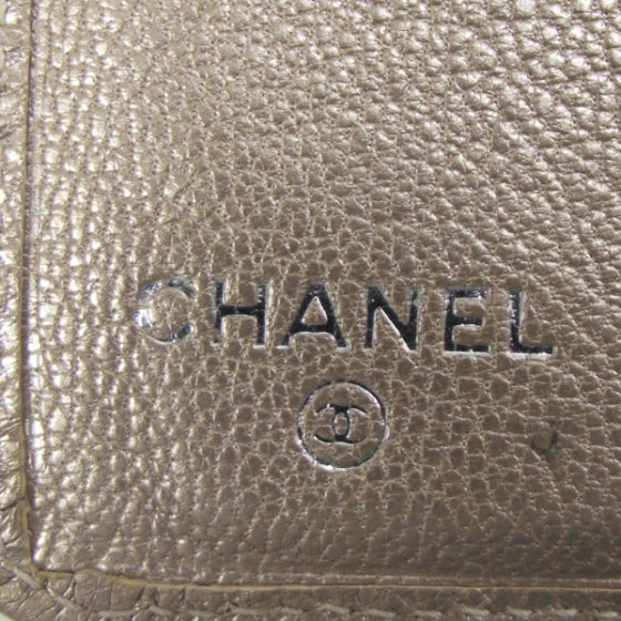 Leather Yen Wallet Gold