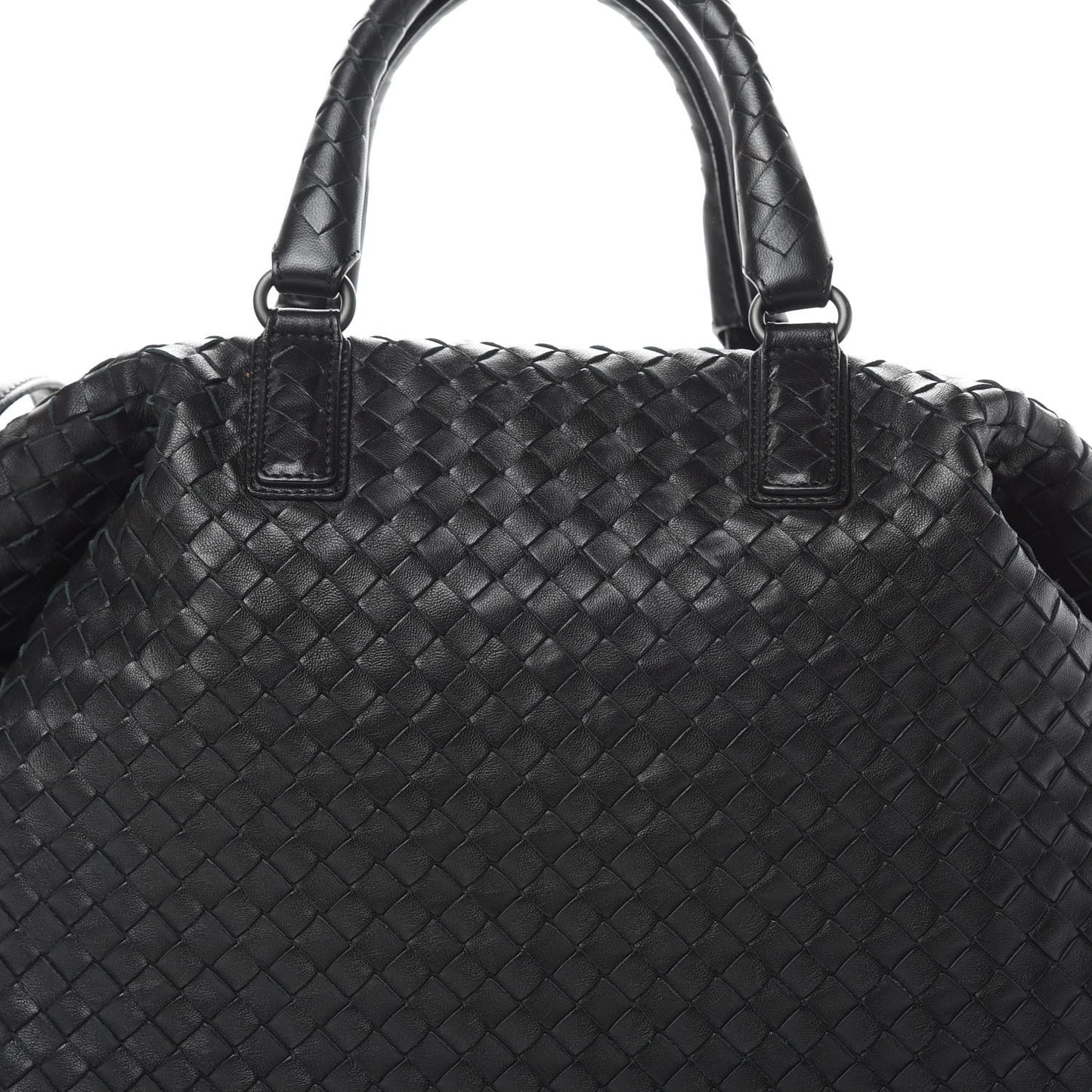 Nappa Intrecciato Medium Convertible Tote Black